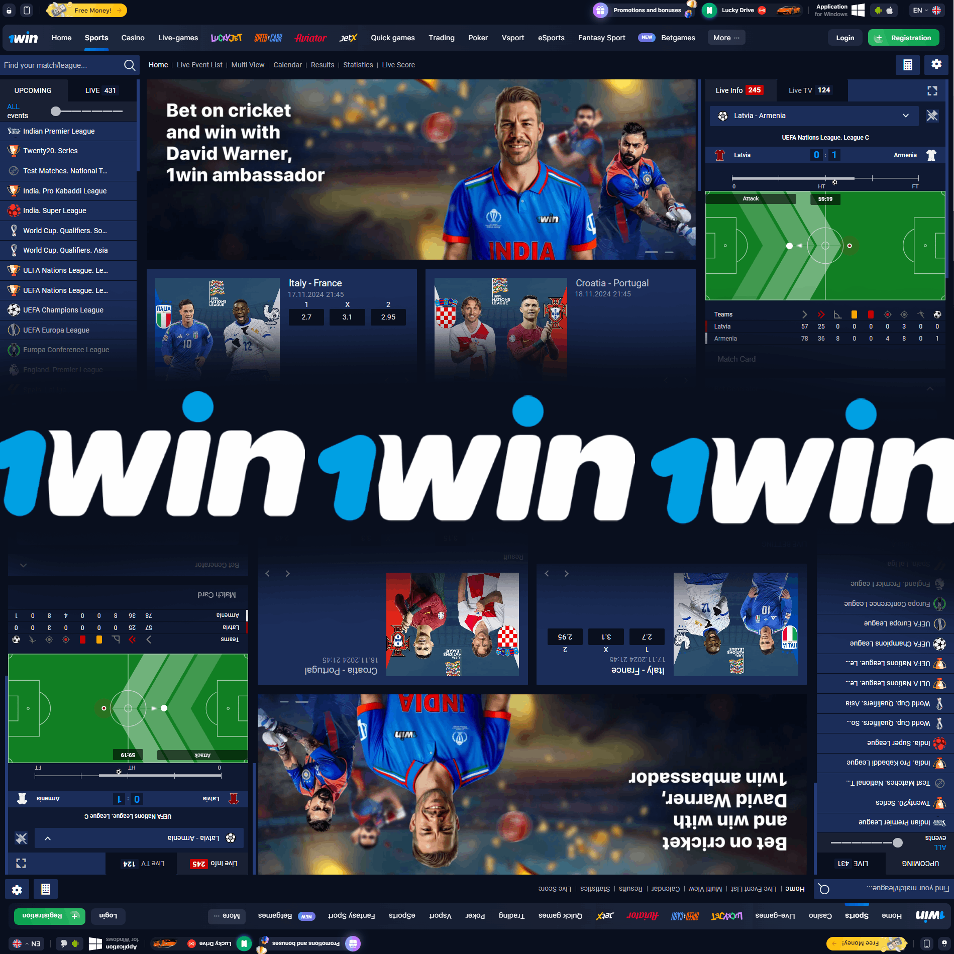 1Win Official Sports Betting Website